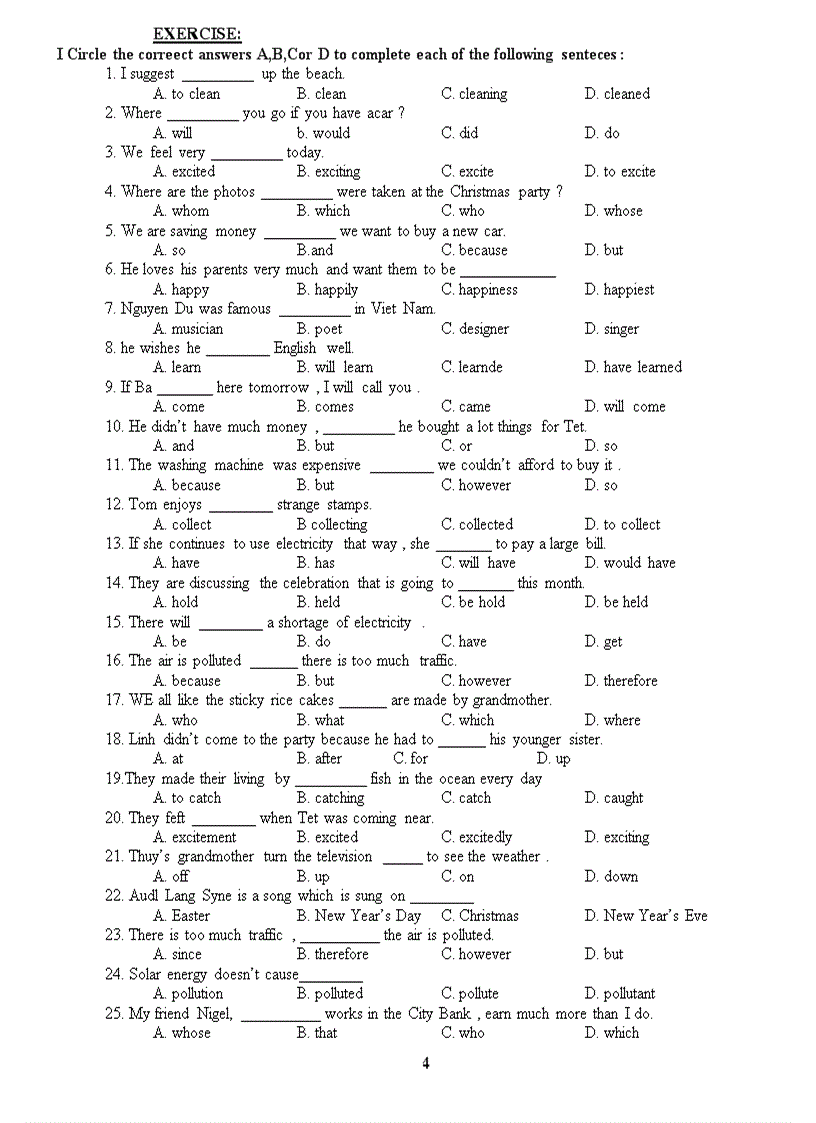image for page Đề Cương ôn tập anh văn 9 học kỳ 2