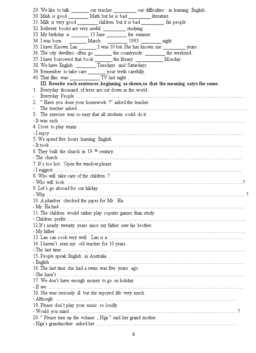 image for page Đề Cương ôn tập anh văn 9 học kỳ 2