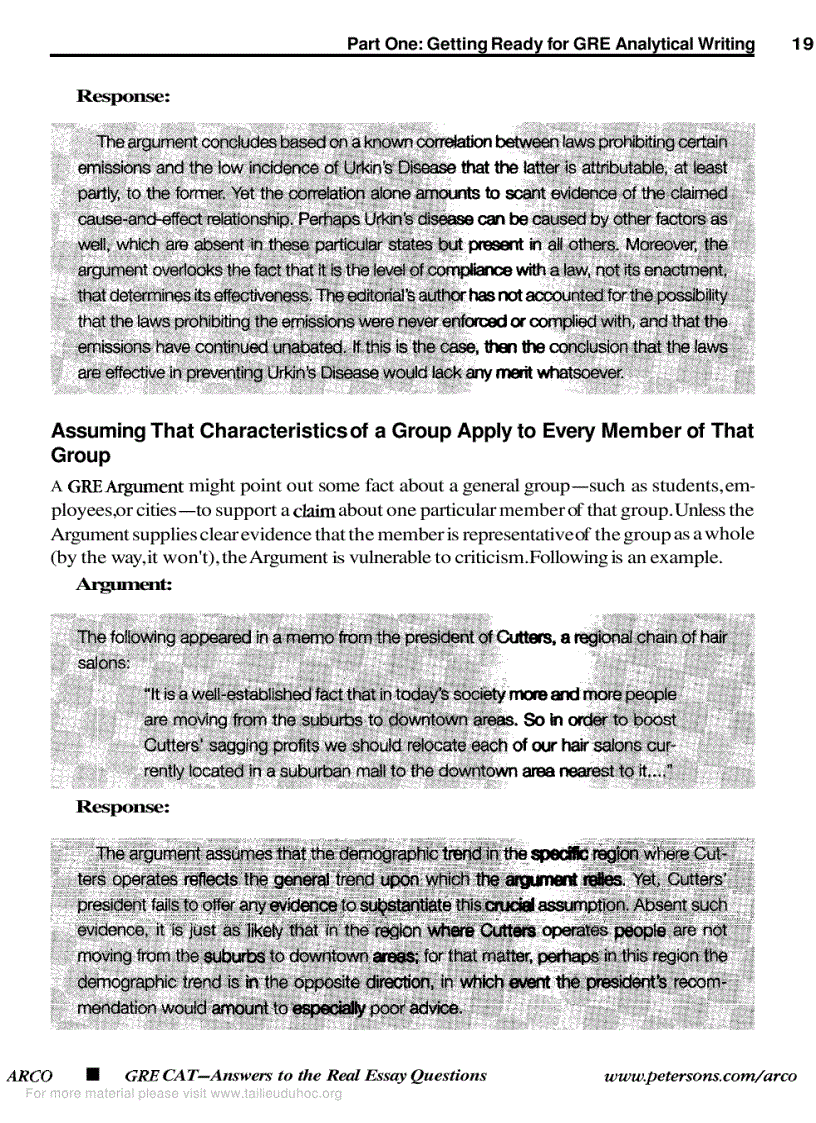 image for page Acro GRE CAT answer to the real essay questions