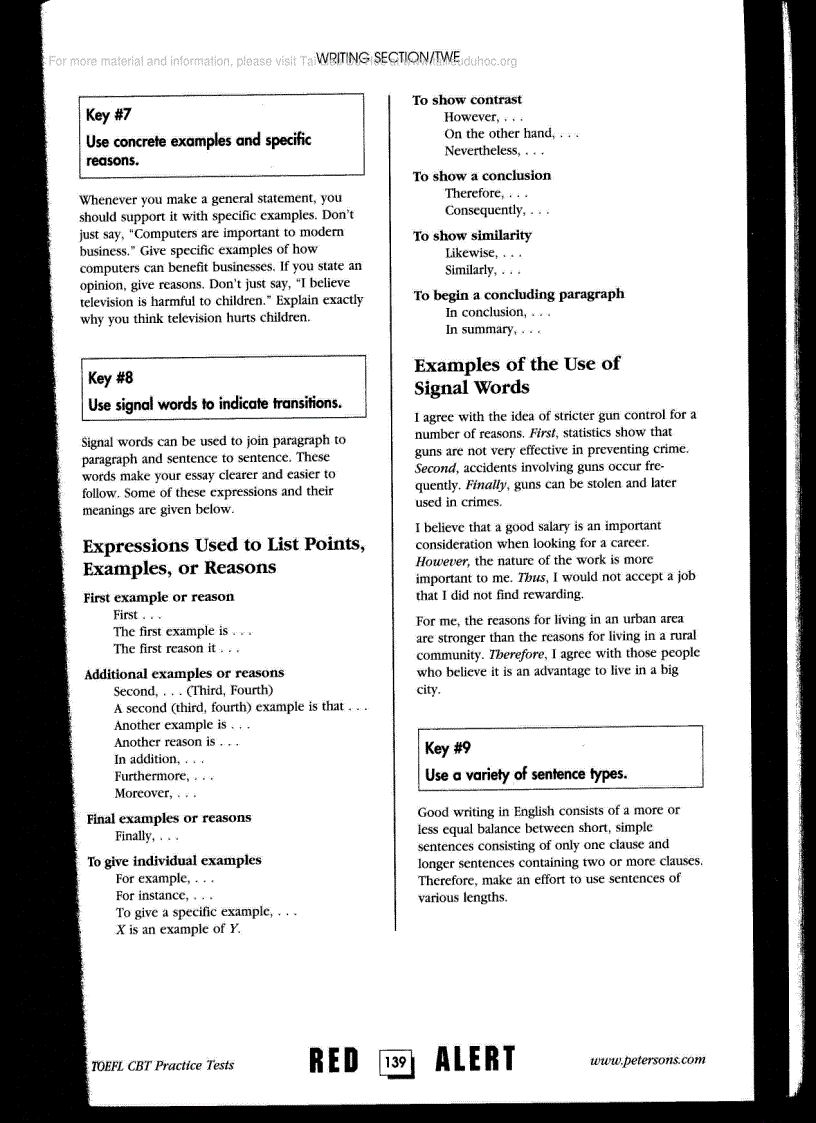 image for page Writing secction TWE