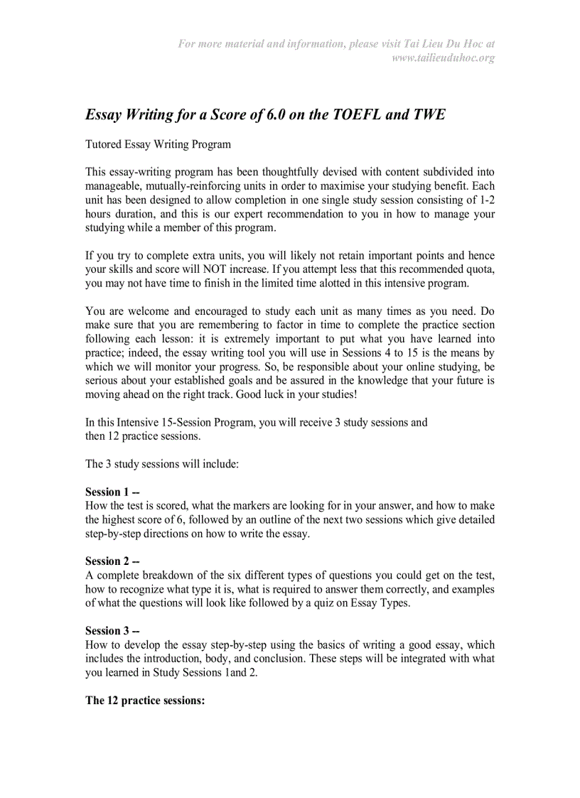 image for page Essays writing program