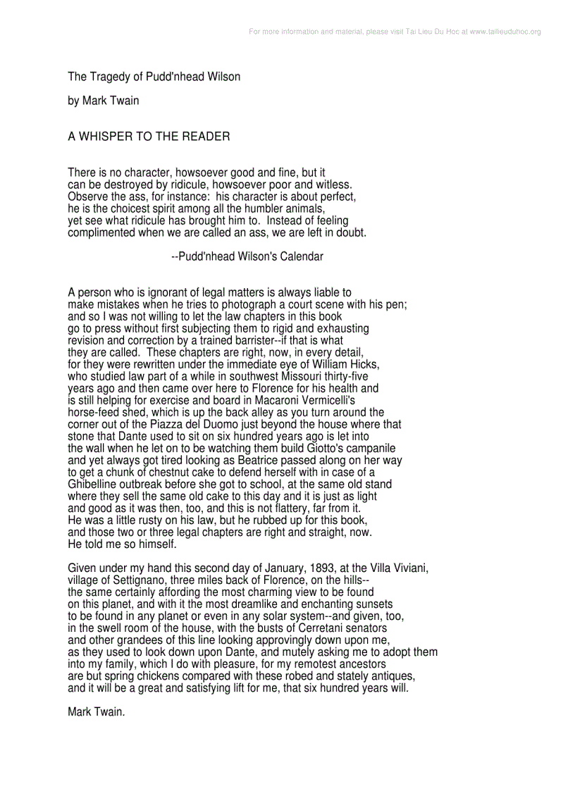 image for page The Tragedy of Pudd nhead Wilson by Mark Twain