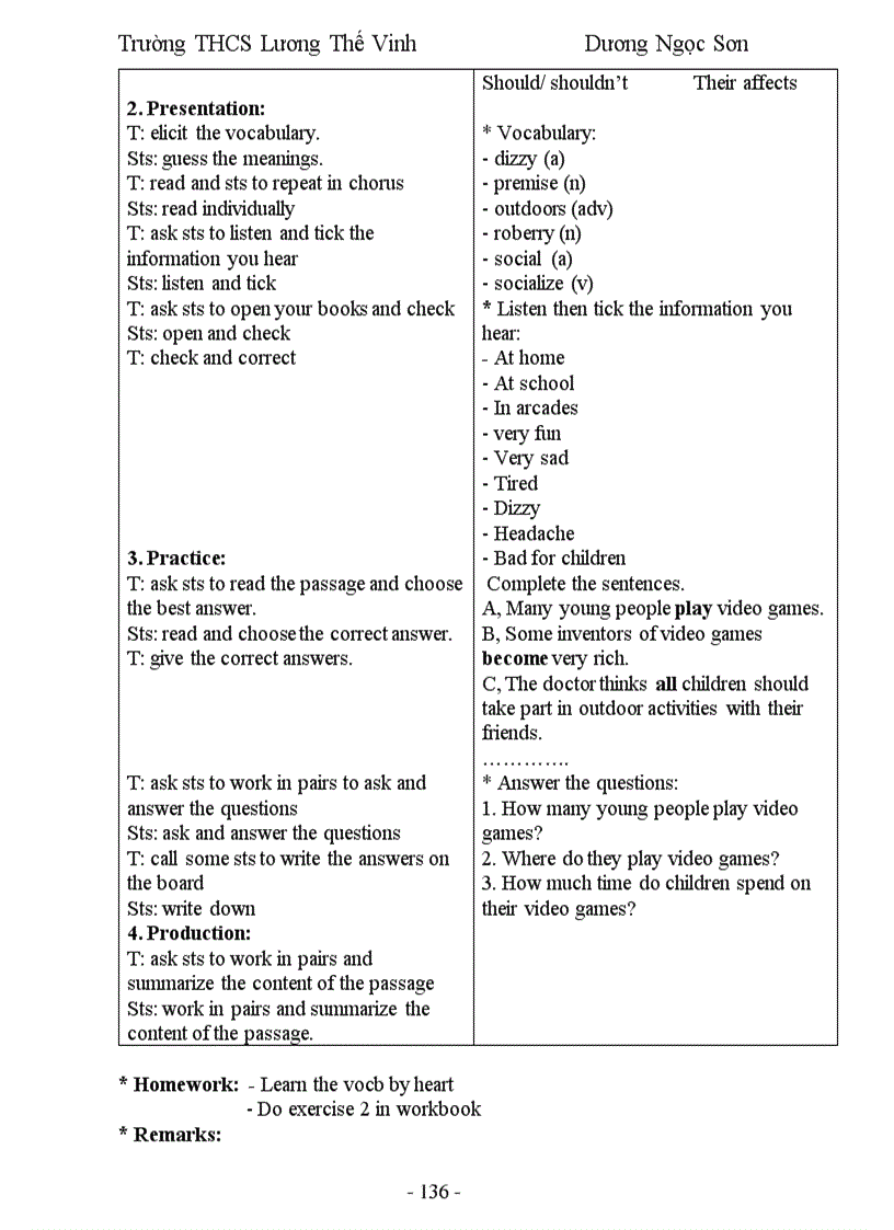 image for page Giáo Án Anh Văn 7 Học Kỳ 1