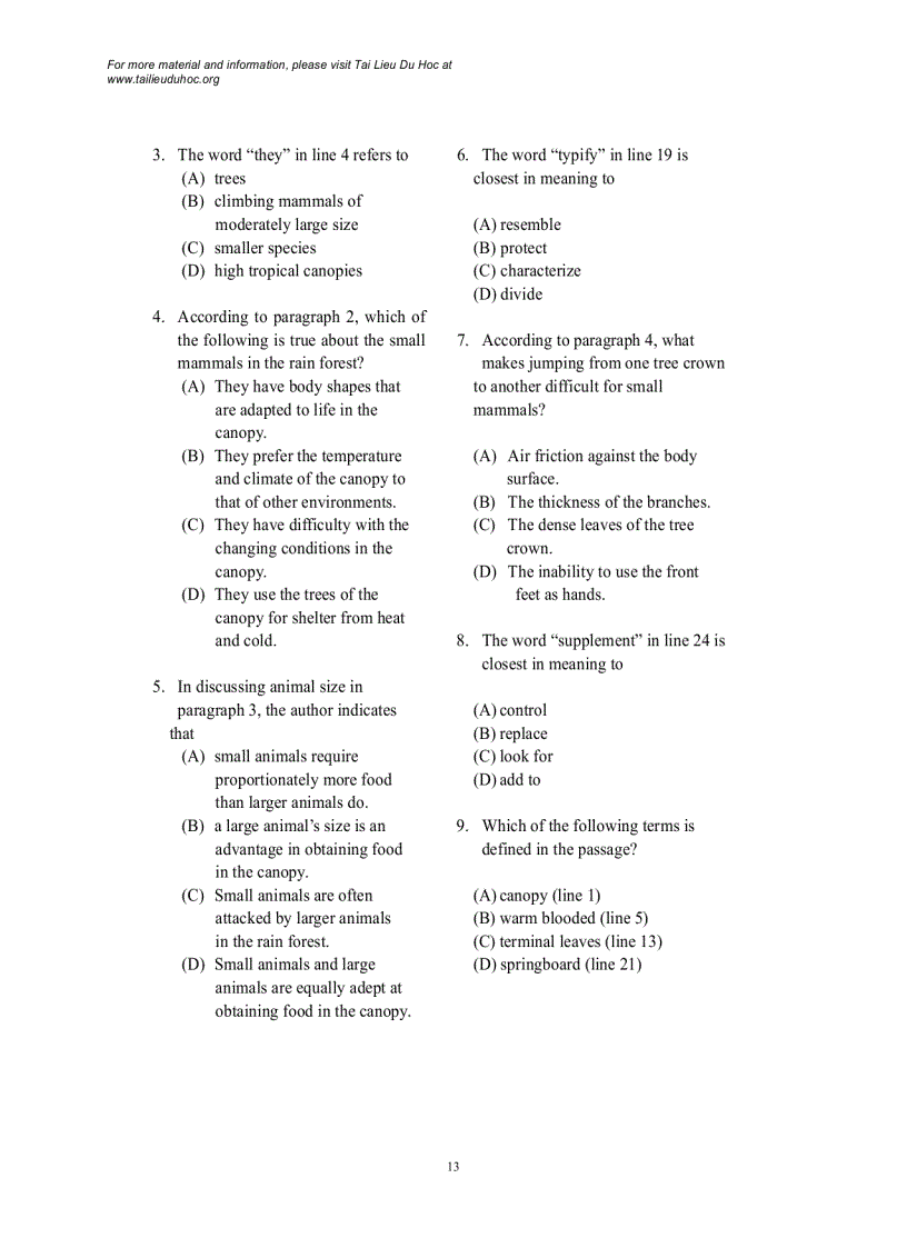 image for page Đề thi Toefl tháng 5 2000