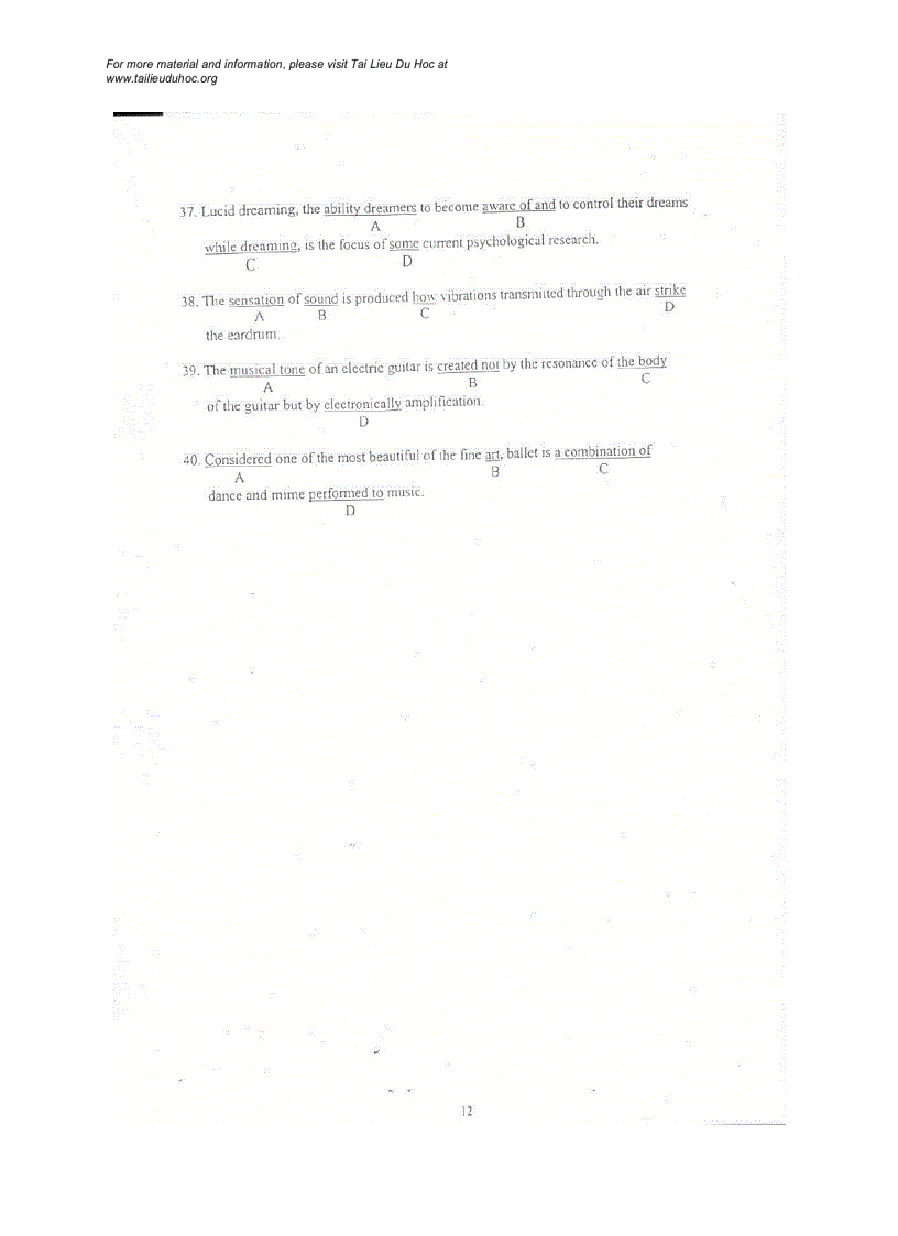 image for page Đề thi Toefl tháng 8 2000