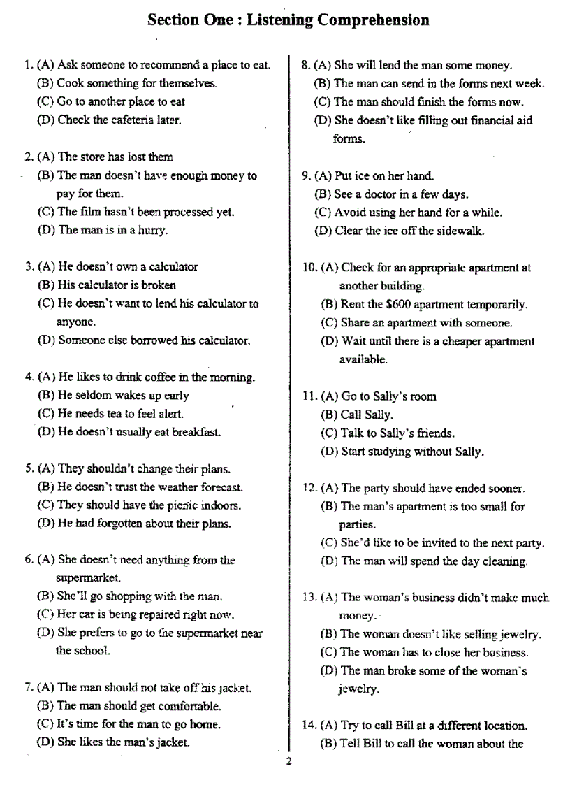 image for page Đề thi Toefl tháng 8 1999