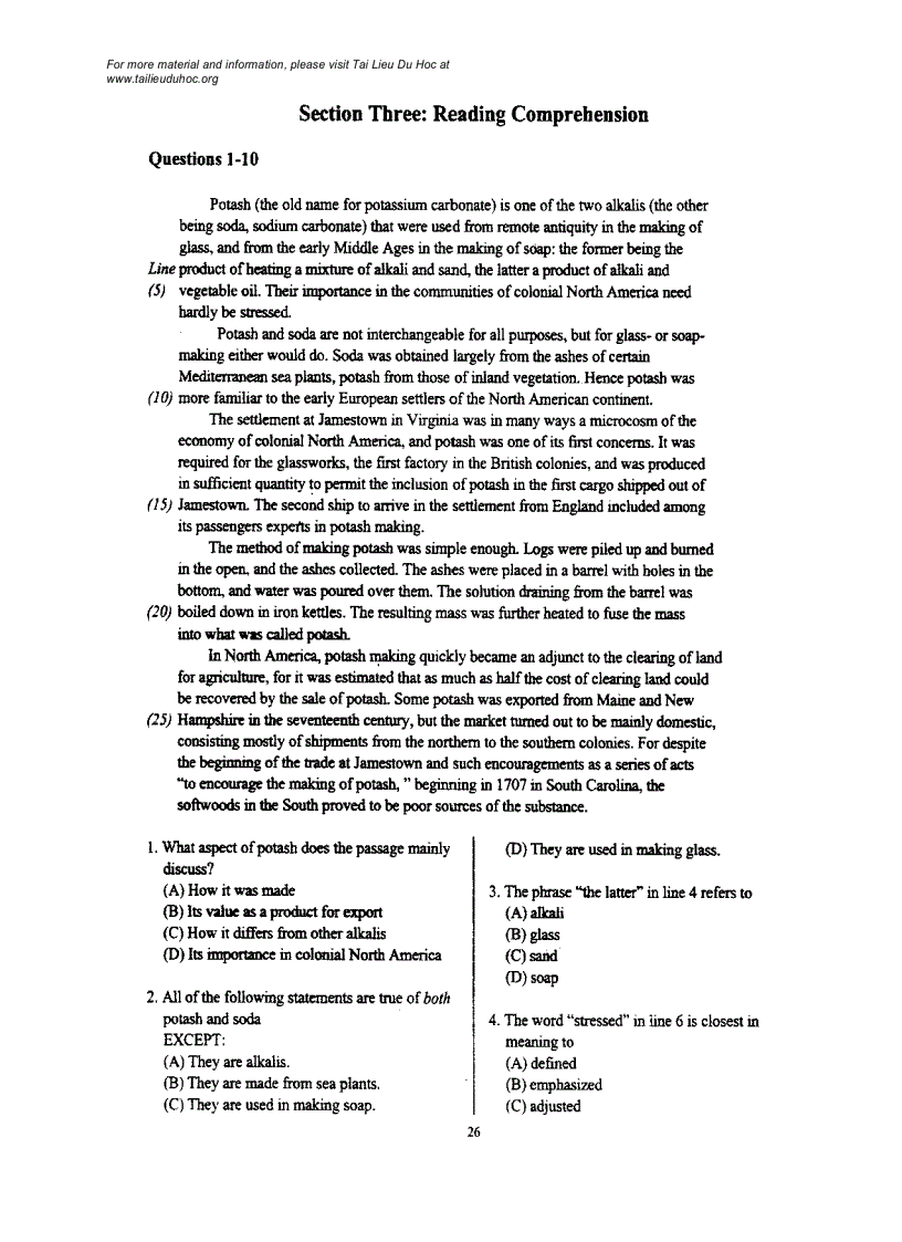 image for page Đề thi Toefl tháng 10 1999