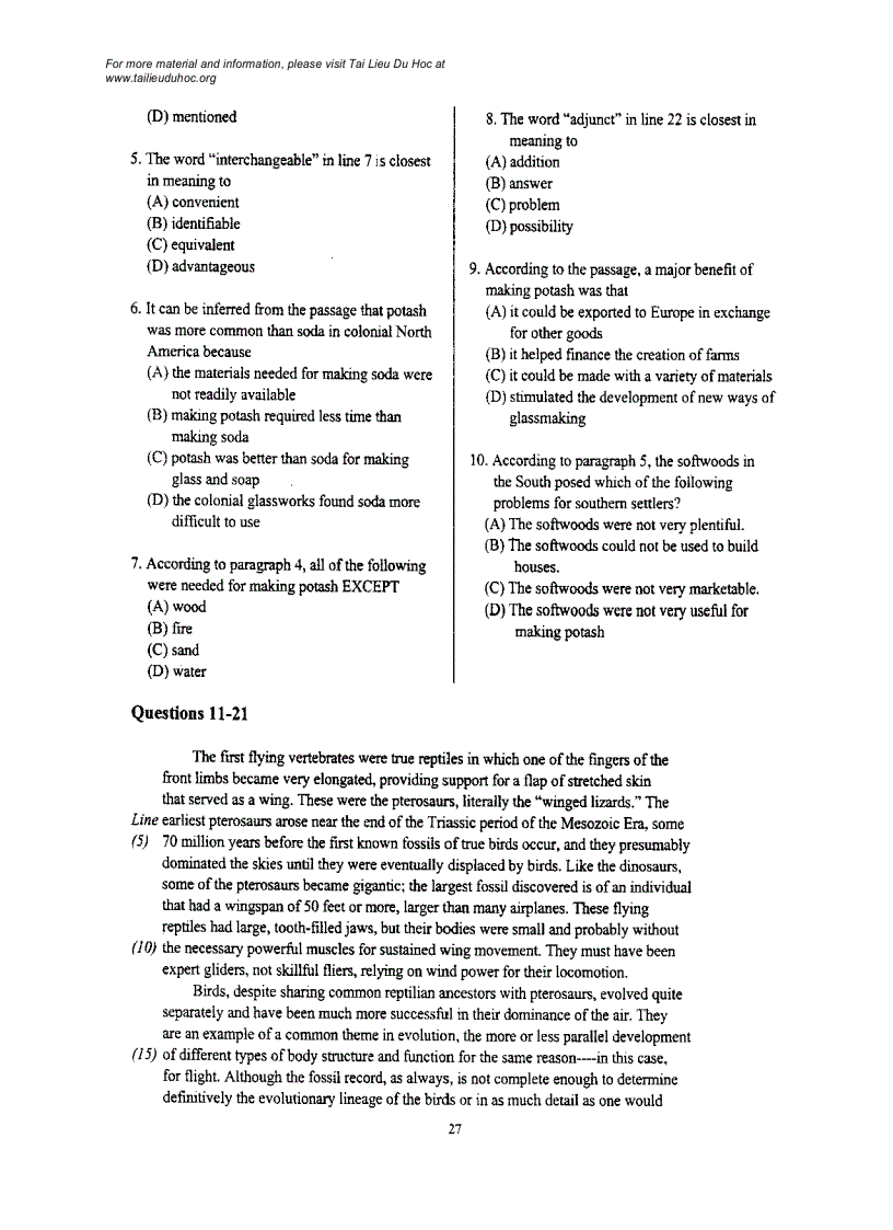 image for page Đề thi Toefl tháng 10 1999