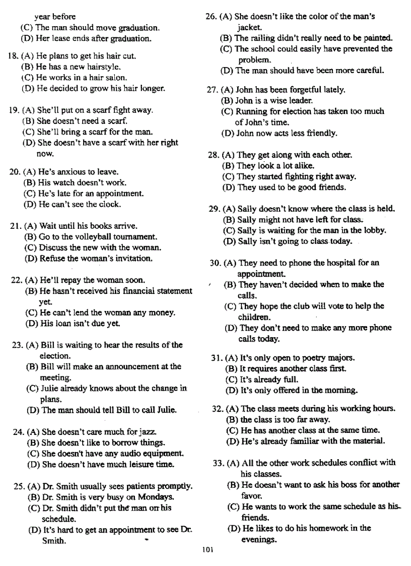 image for page Đề thi Toefl tháng 10 1998