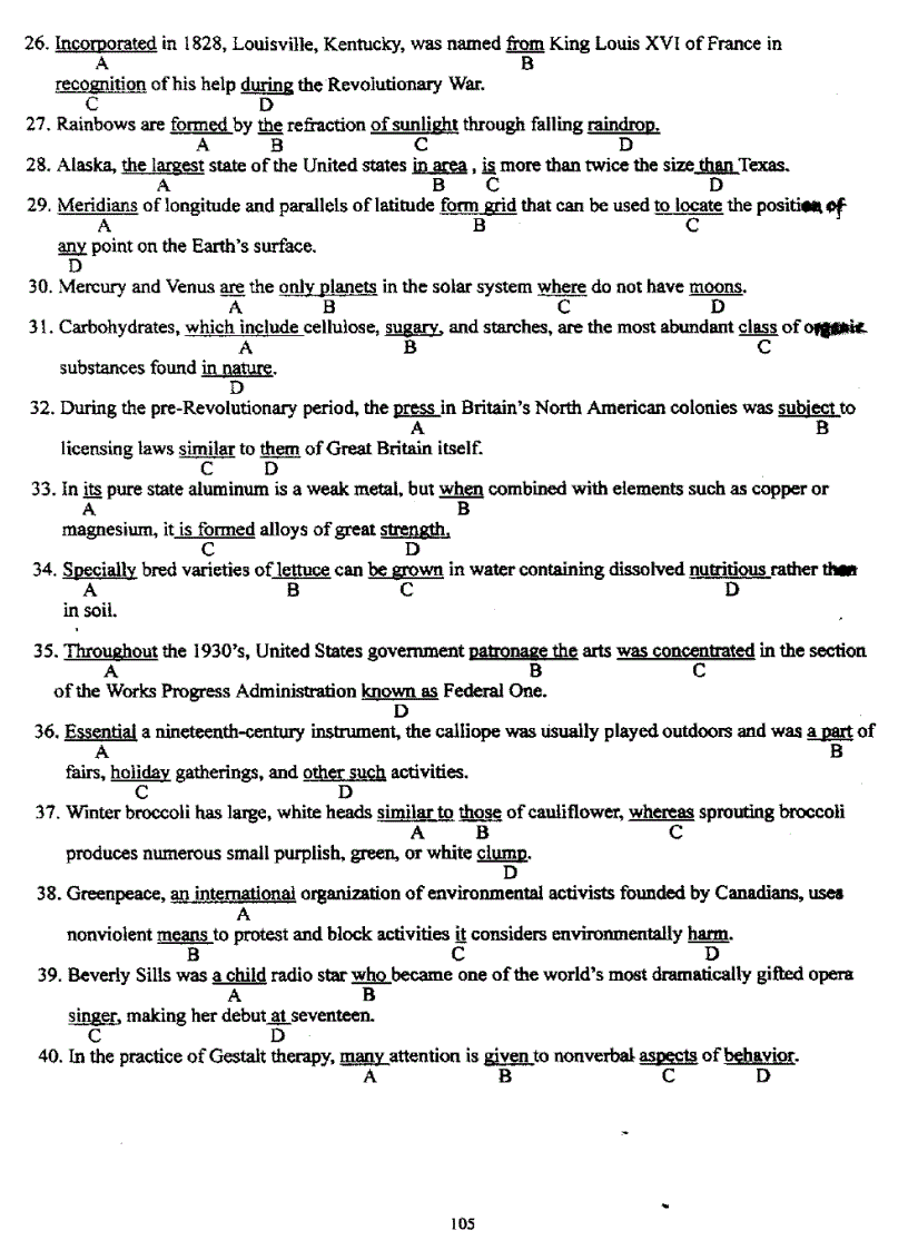 image for page Đề thi Toefl tháng 10 1998