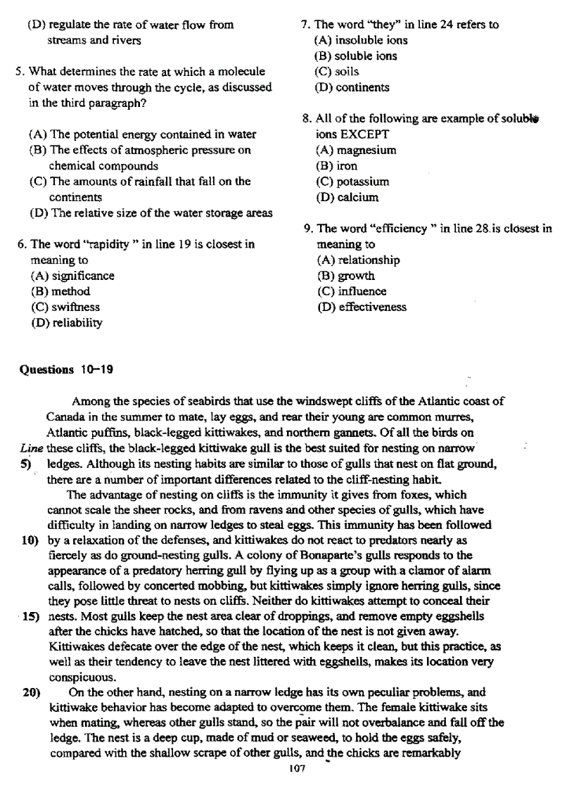 image for page Đề thi Toefl tháng 10 1998