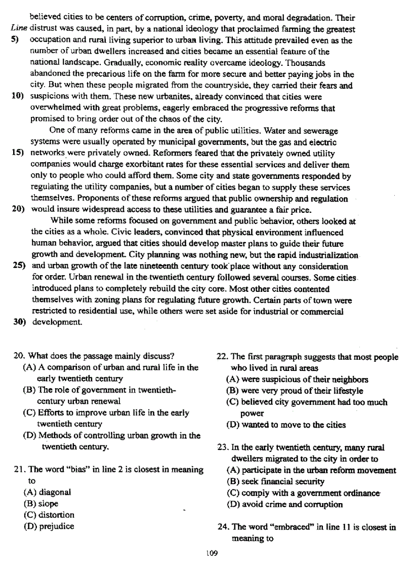 image for page Đề thi Toefl tháng 10 1998