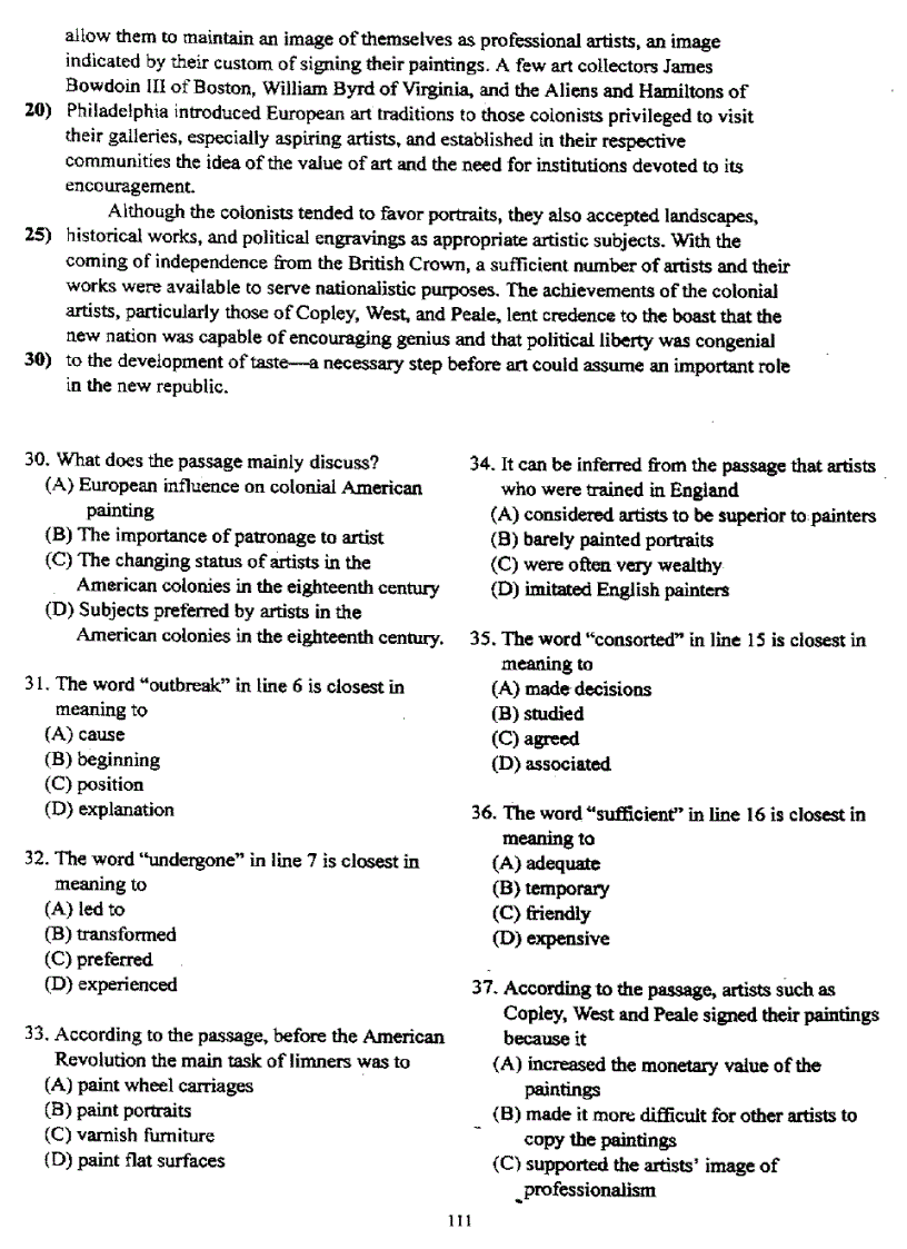 image for page Đề thi Toefl tháng 10 1998