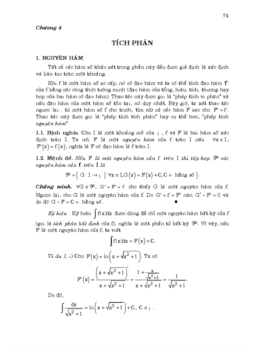 image for page Giáo Trình Giải Tích KHTN Chương 4