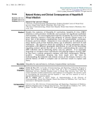 Báo cáo y học Natural History and Clinical Consequences of Hepatitis B Virus Infection
