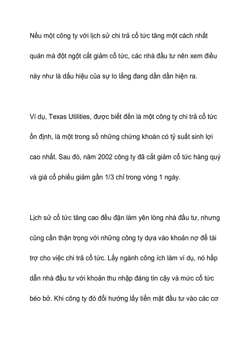 image for page Tầm quan trọng của cổ tức