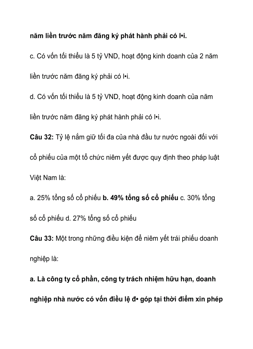 image for page 40 câu trắc nghiệm về thị trường chứng khoán