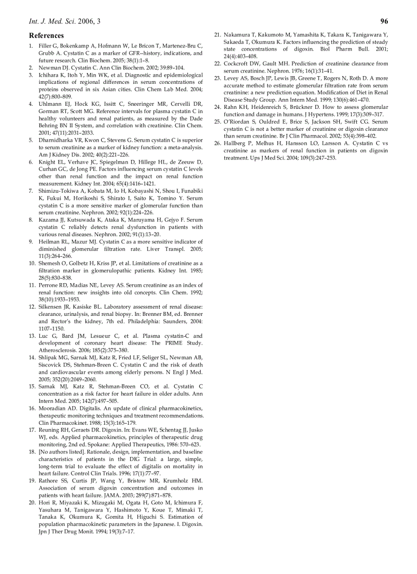 image for page Báo cáo y học Serum cystatin C levels to predict serum concentration of digoxin in Japanese patients