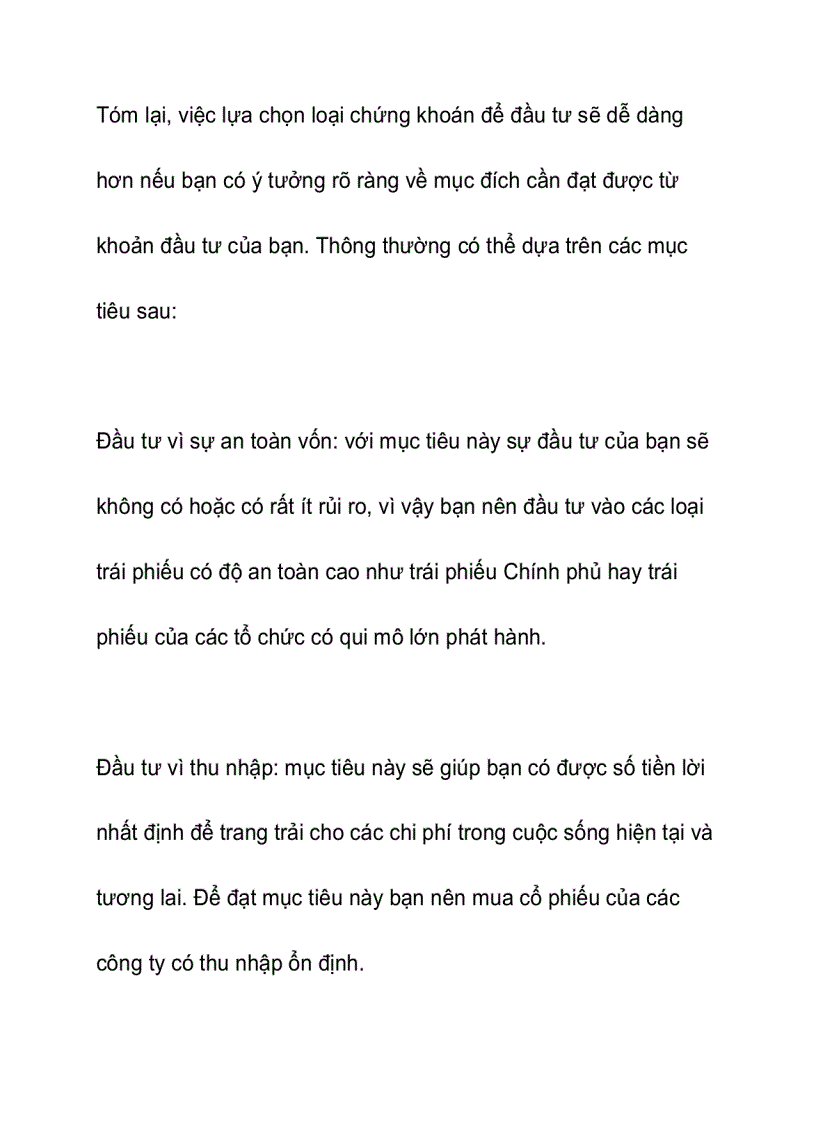 image for page Lựa chọn cổ phiếu hay trái phiếu để đầu tư