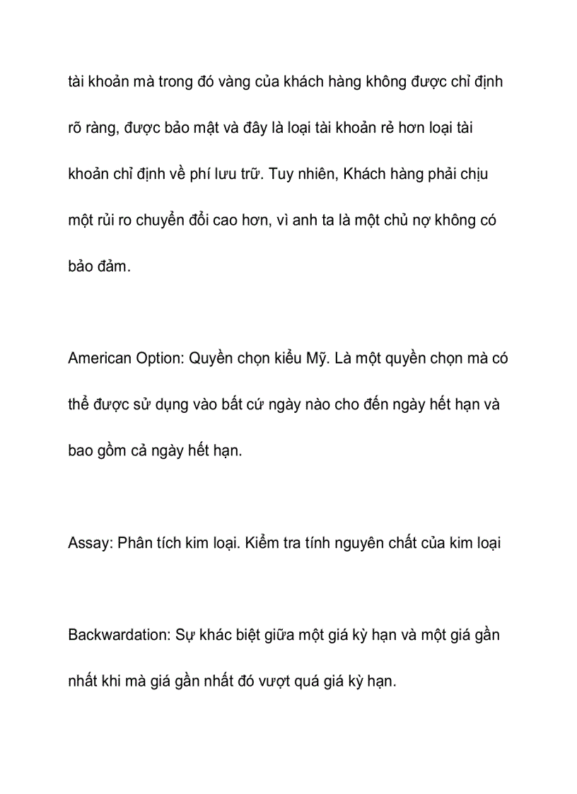 image for page Các thuật ngữ hay được sử dụng trong giao dịch vàng