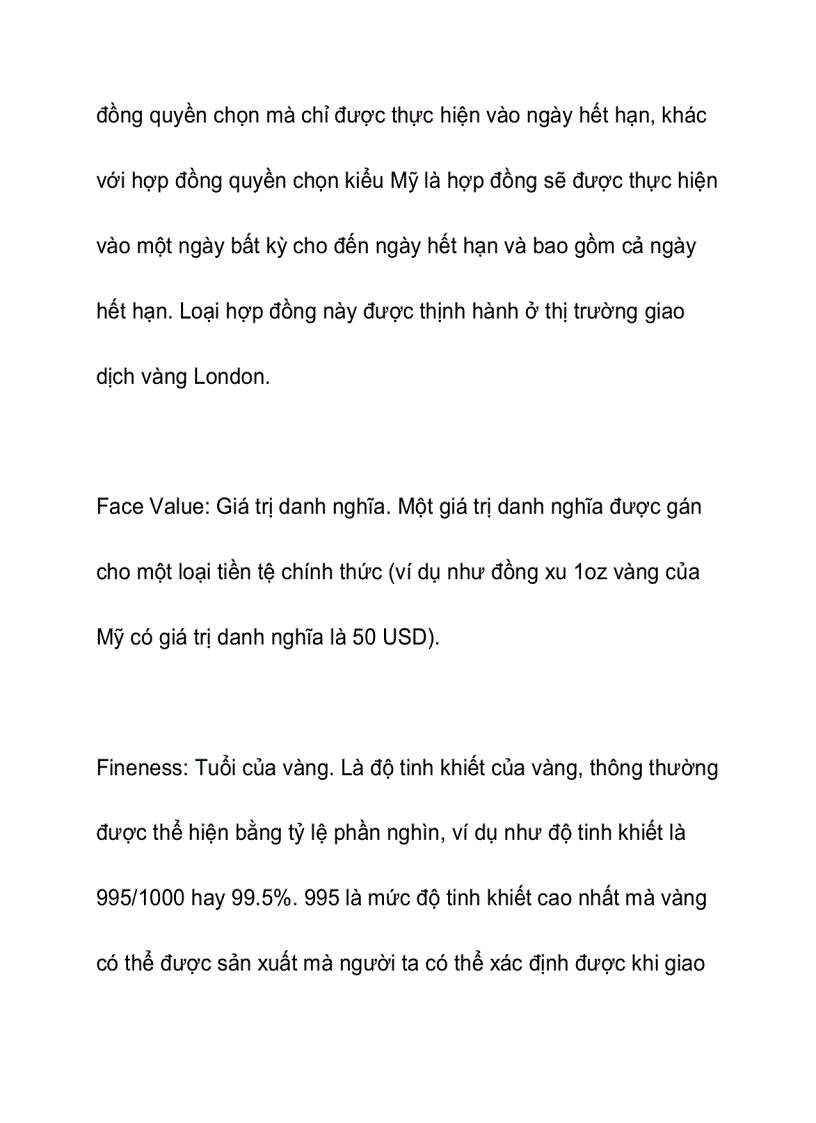 image for page Các thuật ngữ hay được sử dụng trong giao dịch vàng