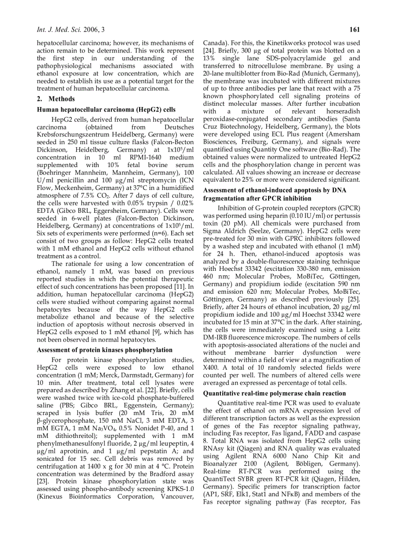 image for page Báo cáo y học Low concentration of ethanol induce apoptosis in HepG2 cells role of various signal transduction pathways