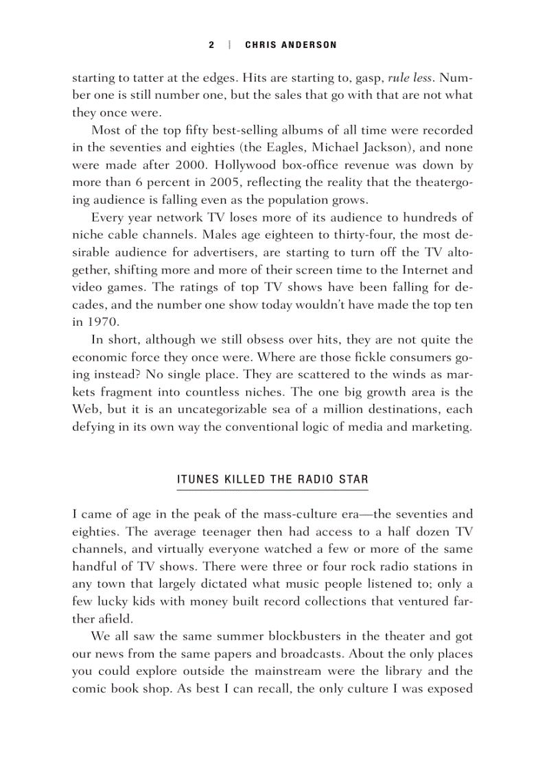 image for page The Long Tail Why the Future of Business is Selling Less of More