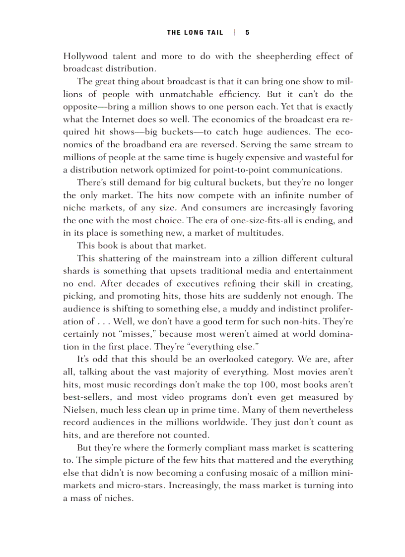 image for page The Long Tail Why the Future of Business is Selling Less of More