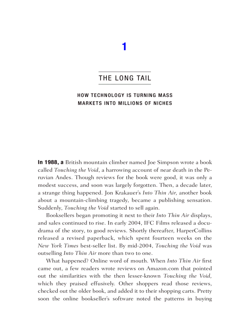 image for page The Long Tail Why the Future of Business is Selling Less of More