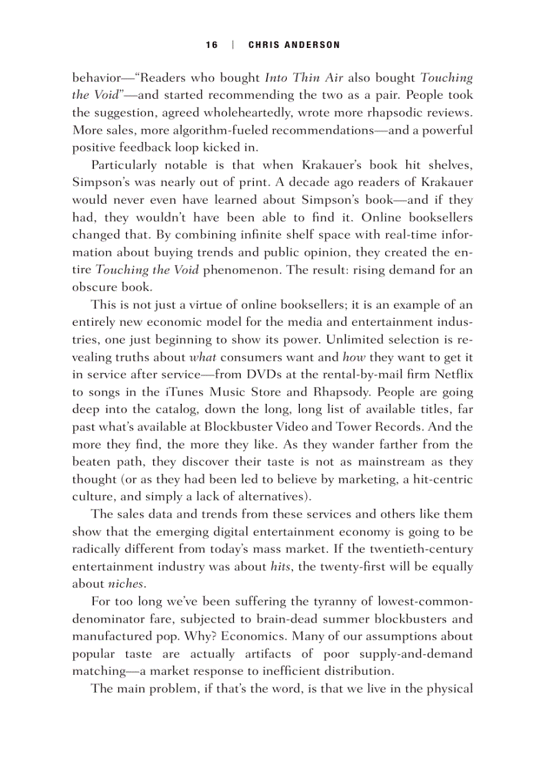 image for page The Long Tail Why the Future of Business is Selling Less of More