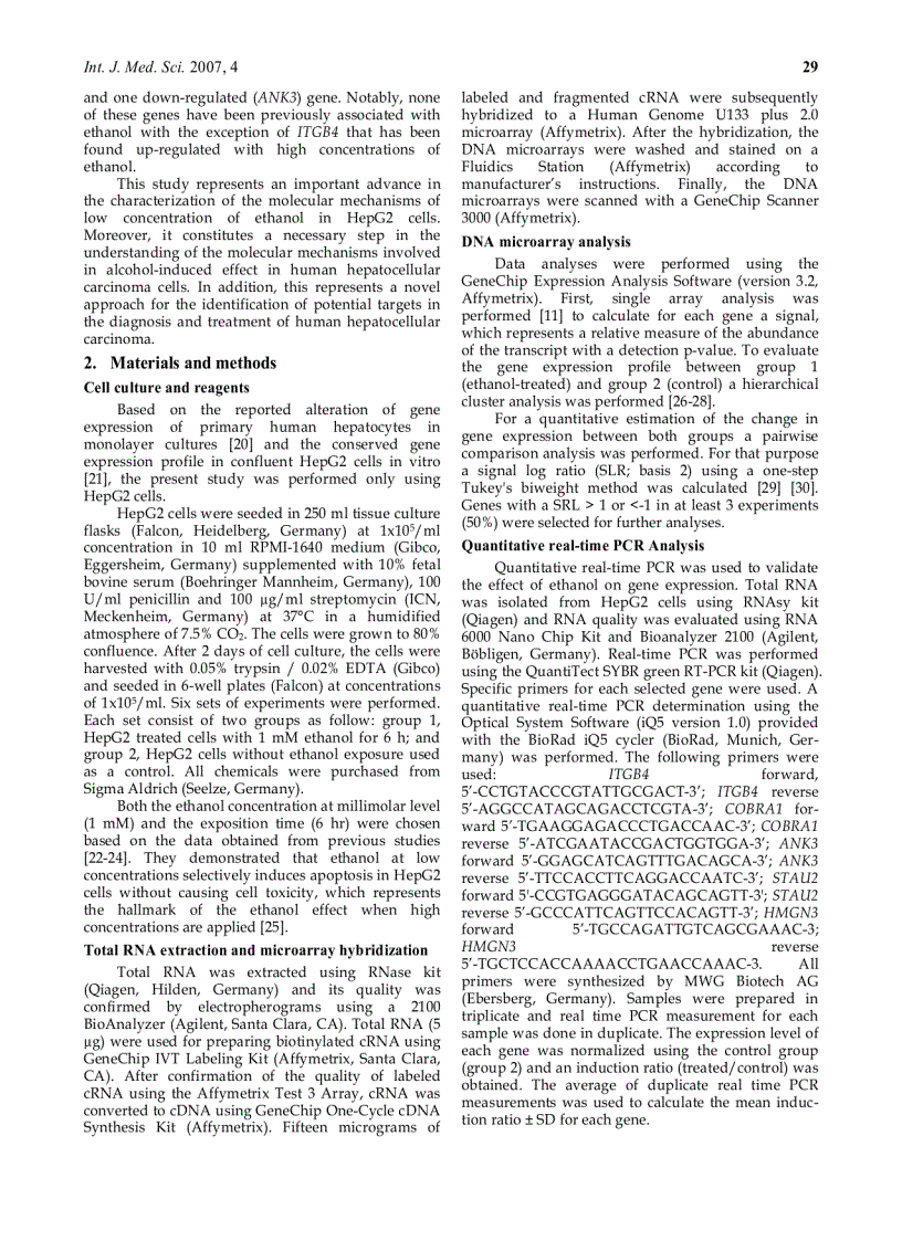image for page Báo cáo y học Functional genomics analysis of low concentration of ethanol in human hepatocellular carcinoma HepG2 cells Role of genes involved in transcriptional and translational processes