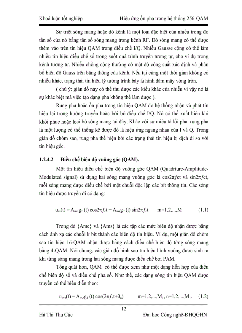 image for page Hiệu ứng ồn pha trong hệ thống 256 qam