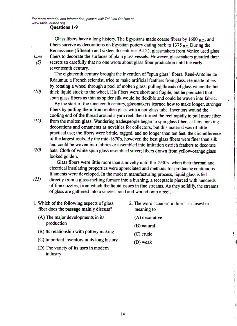 image for page Đề thi Toefl tháng 8 2001