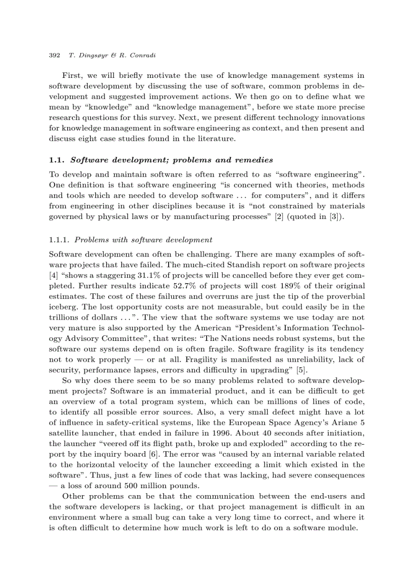 image for page Survey of case studies of the use of knowledge management in software engineering