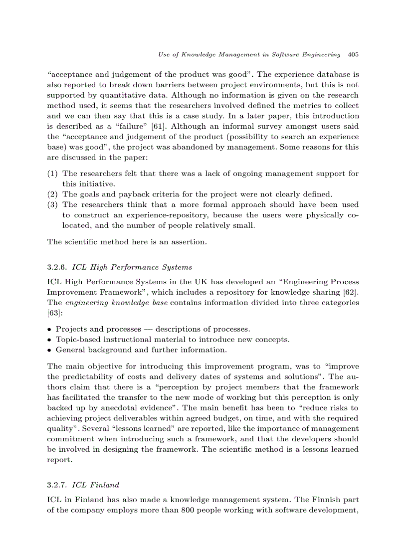 image for page Survey of case studies of the use of knowledge management in software engineering