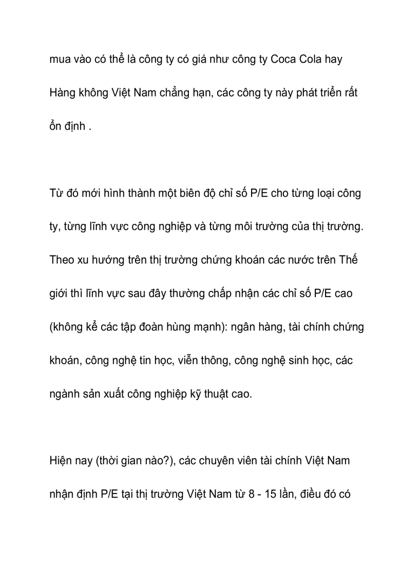 image for page Một số chỉ số đánh giá tiêu chí và cơ hội đầu tư