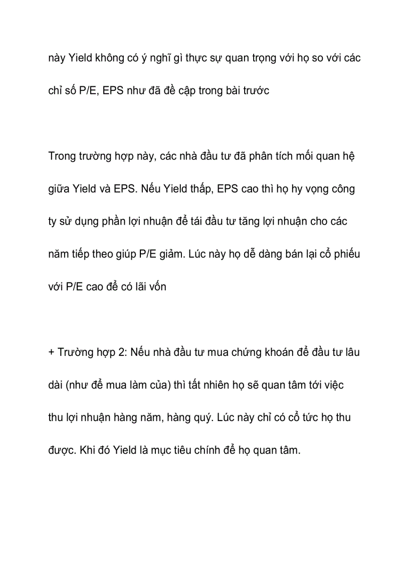 image for page Một số chỉ số đánh giá tiêu chí và cơ hội đầu tư