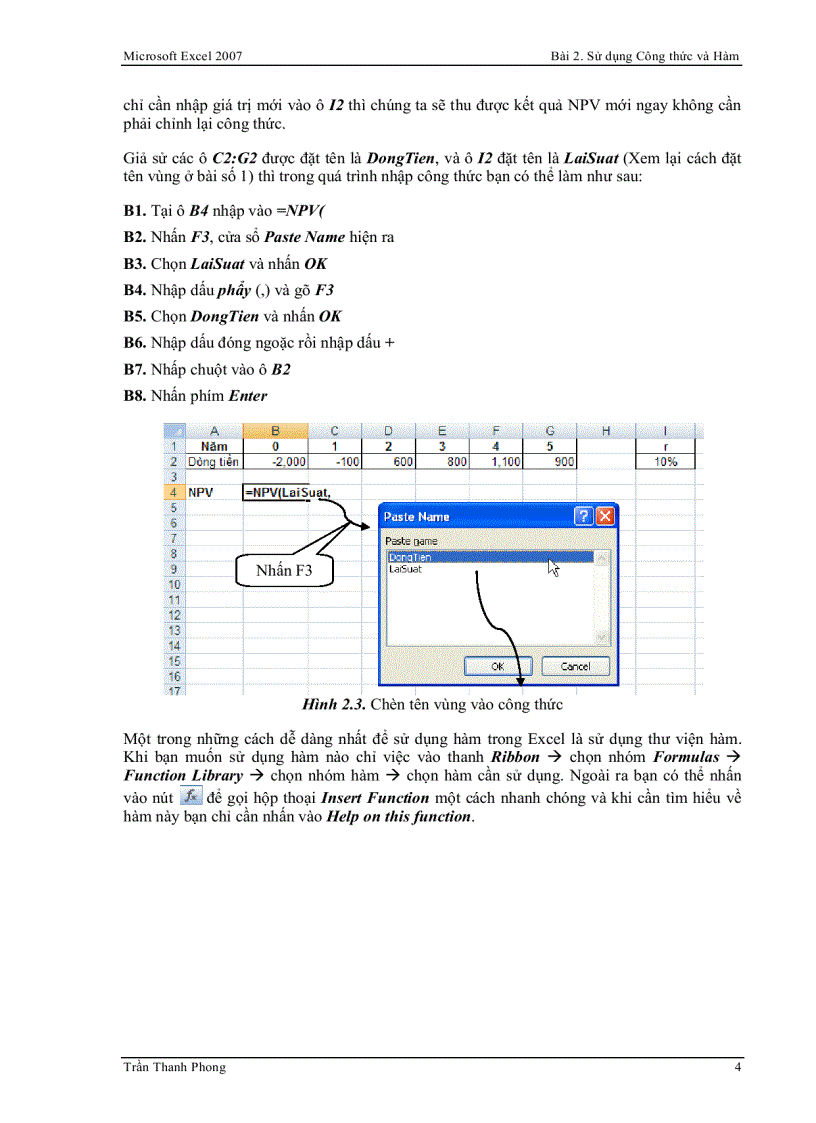 image for page Sử dụng công thức và hàm excel 2007