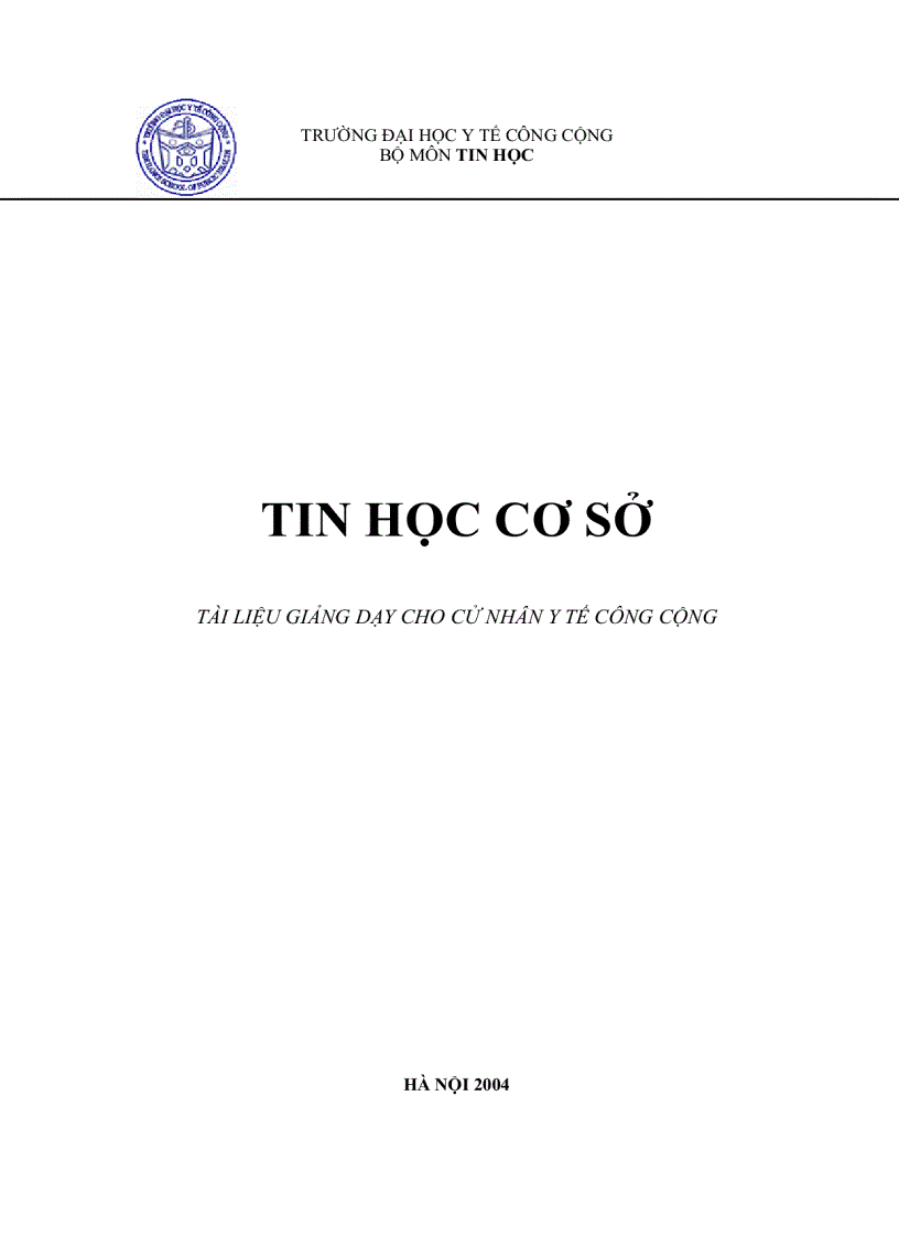 image for page Giáo Trình Tin Học Cơ Sở cho các trường đại học khối Kinh tế Luật Y dược