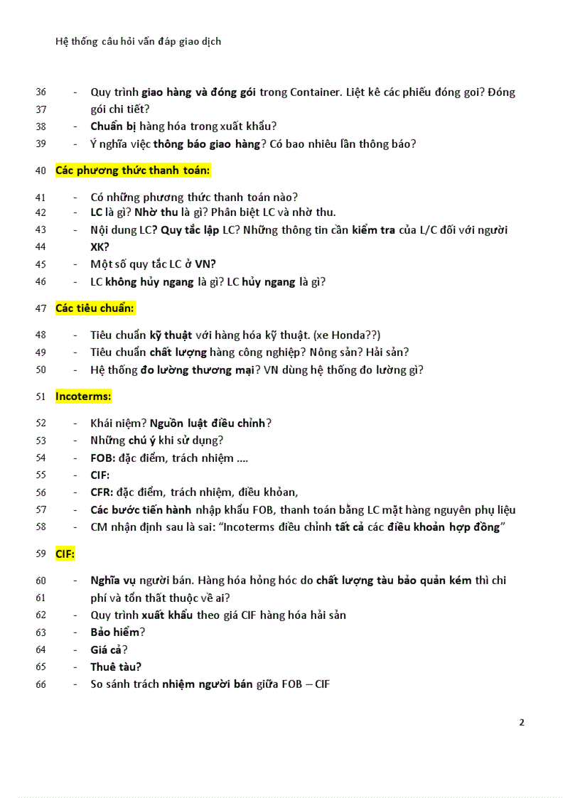 image for page Hệ thống câu hỏi vấn đáp giao dịch
