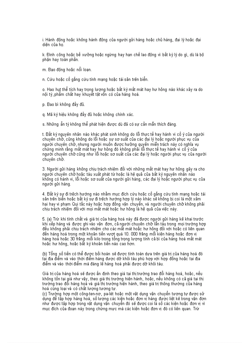 image for page Quy tắc HAGUE VISBY 1968