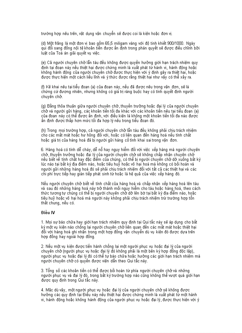 image for page Quy tắc HAGUE VISBY 1968