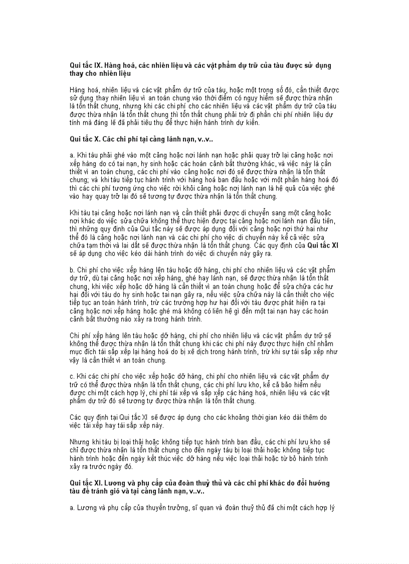 Quy tắc YORK ANTWERP 1994