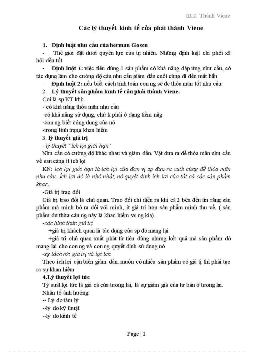 image for page Các lý thuyết kinh tế của phái thành Viene