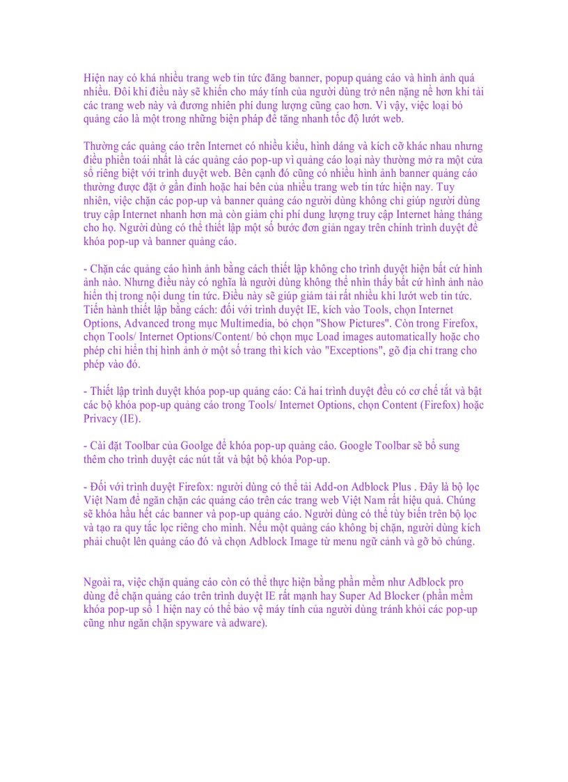 image for page Tăng tốc độ trình duyệt web