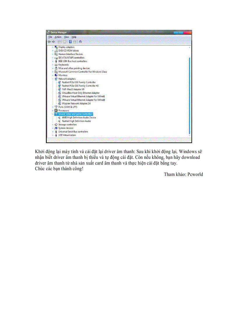 image for page Làm gì khi máy tính đột nhiên mất tiếng