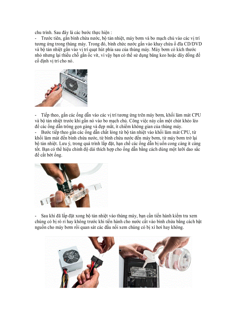 image for page Tự tay xây dựng một hệ thống tản nhiệt chất lỏng cho máy tính