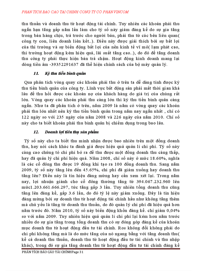 image for page Phân tích báo cáo tài chính công ty VIMCOM