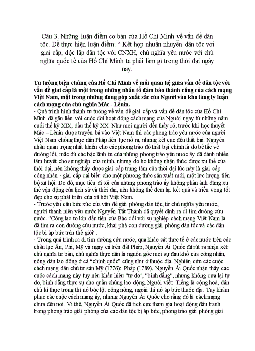 image for page Những luận điểm cơ bản của Hồ Chí Minh về vấn đề dân tộc