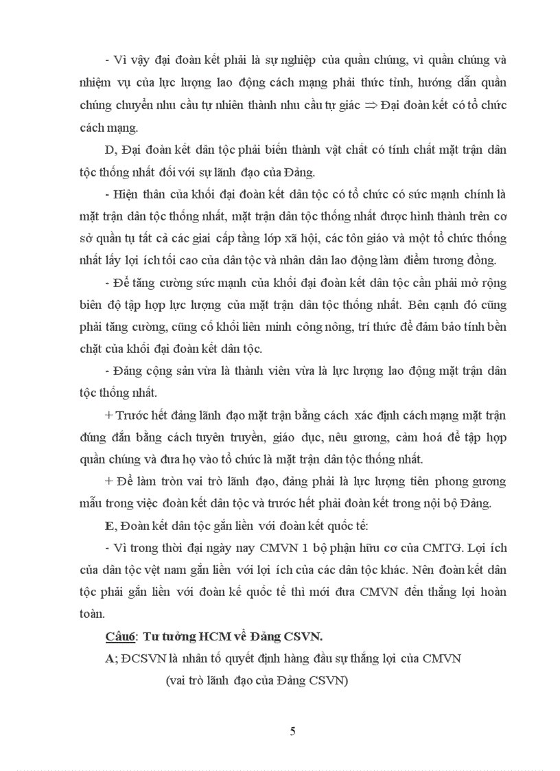 image for page Tư tưởng HCM về mục tiêu động lực của CNXH ĐÁP ÁN